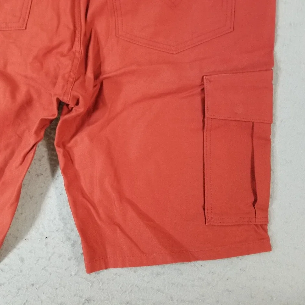 Levi's cargo shorts men's 36 x 13 orange rust heavy duty Urban outdoor Hip-Hop